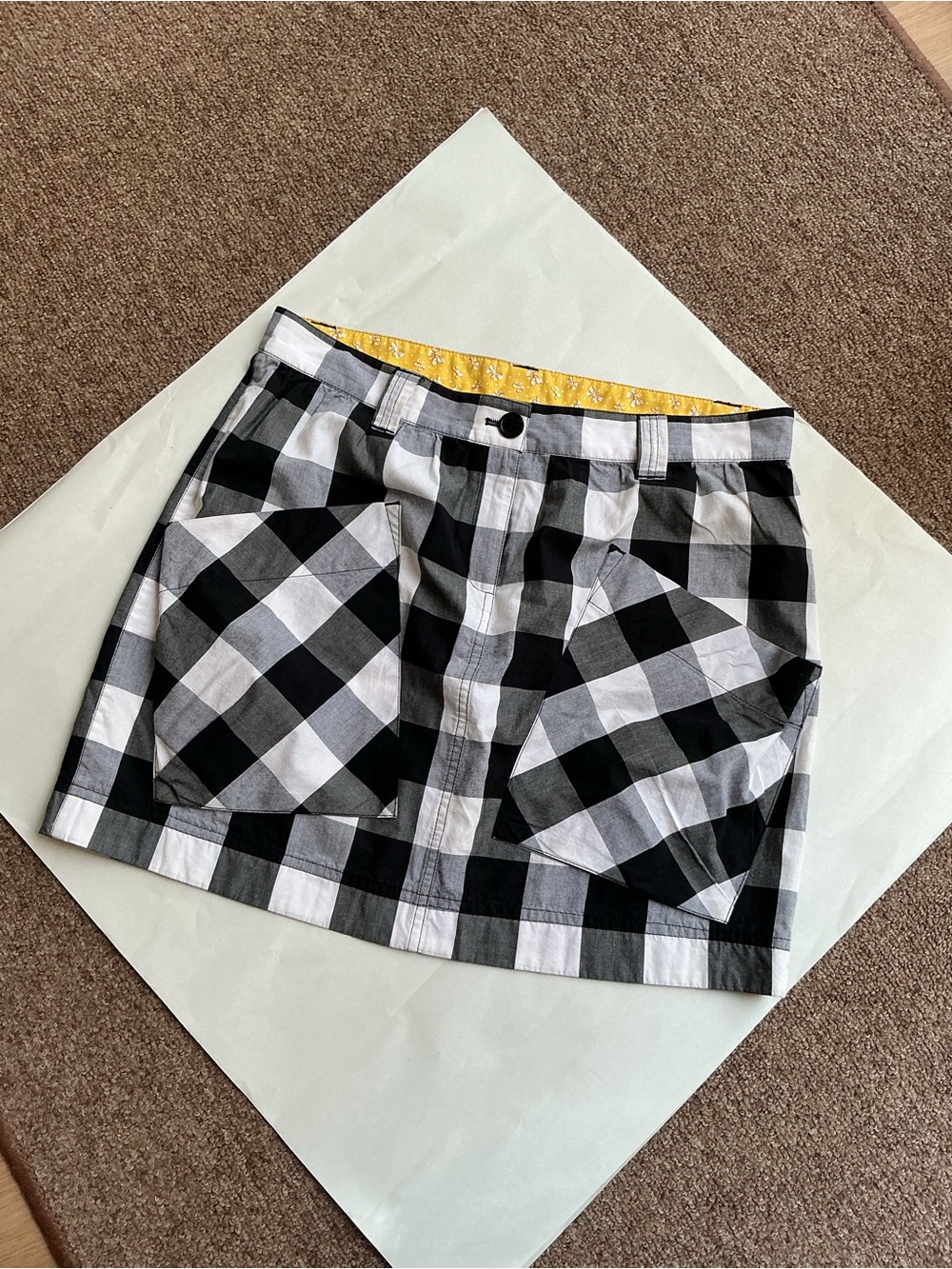 ivy jane Black and White Asymmetrical Gingham Skirt